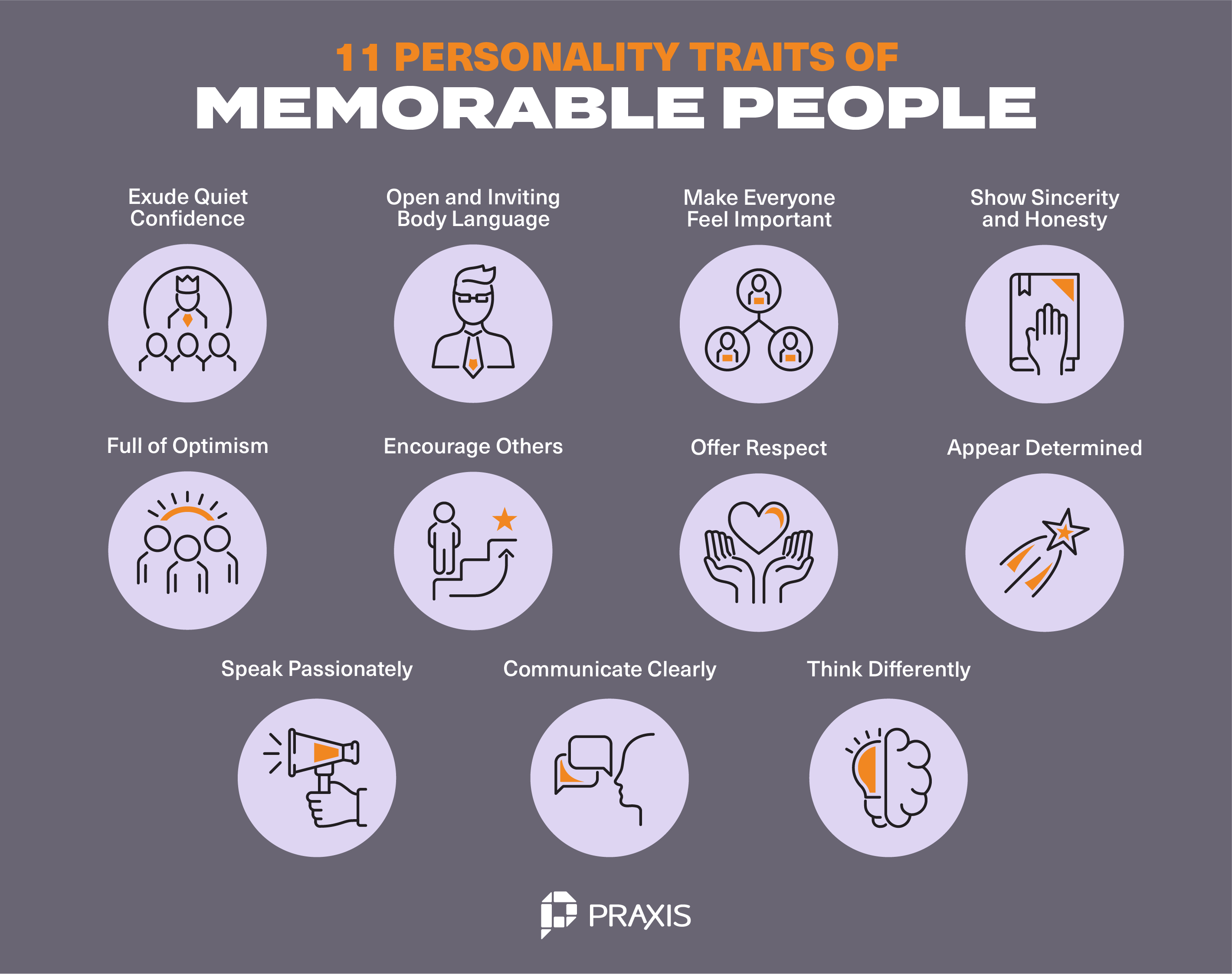 personality traits of memorable people
